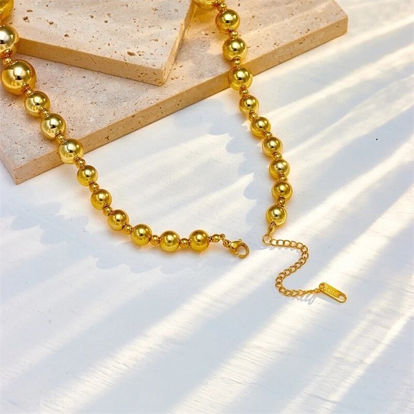 Zara Gold 2pcs Link Chain Trend Yellow Gold Adjustable Chain Necklaces - Picture 12 of 16